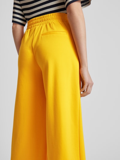 ICHI Wide Leg Stoffhose mit verkürztem Schnitt Modell 'Kate Sus' Orange 3