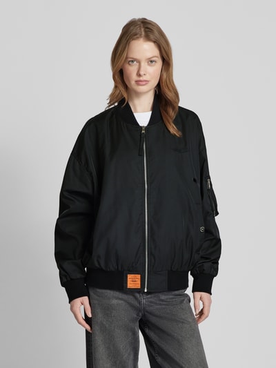 Original Bombers Bomberjacke mit Label-Patch Black 4