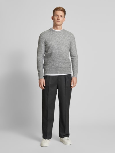 SELECTED HOMME Gebreide pullover met ronde hals, model 'RAI' Lichtgrijs - 1