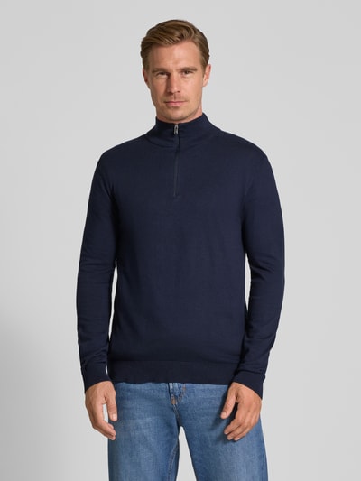SELECTED HOMME Regular fit schipperstrui van puur katoen, model 'BERG' Marineblauw - 4