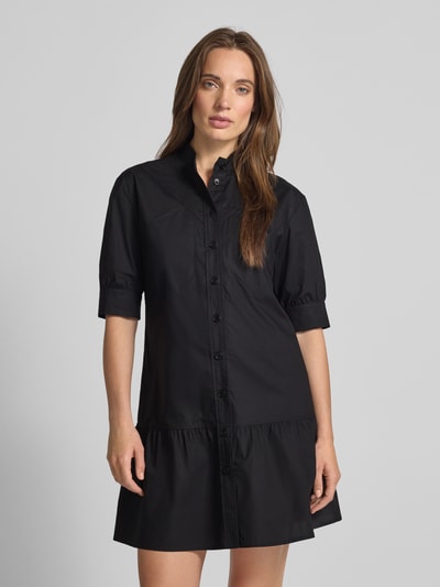 Liu Jo White Overhemdjurk met opstaande kraag en strikceintuur Zwart - 4