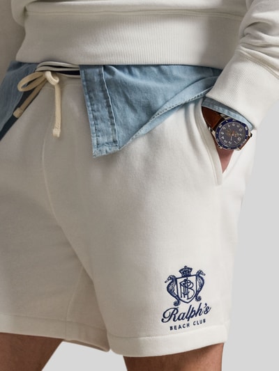 Polo Ralph Lauren Regular Fit Sweatshorts mit Logo Stitching Weiss 3