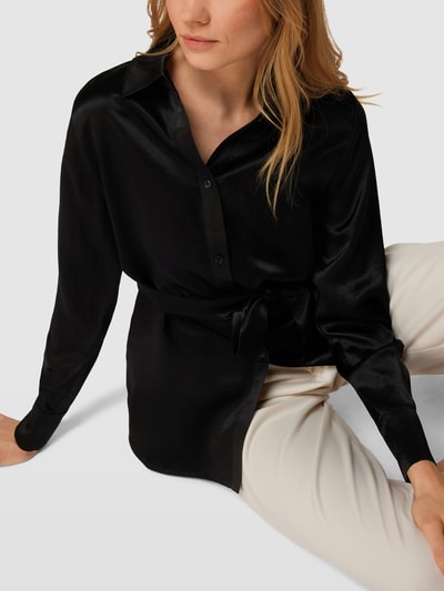 MaxMara Leisure Overhemdblouse met tailleriem, model 'HOLDIAY' Zwart - 3