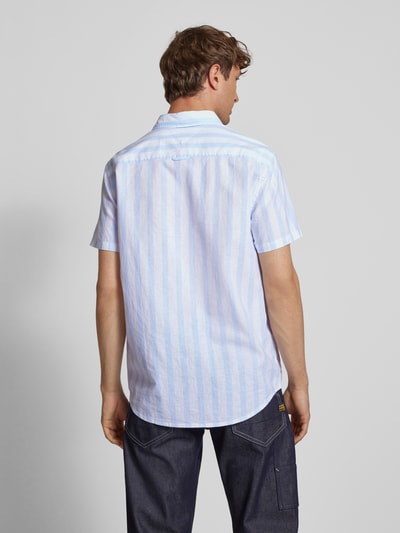 Tommy Jeans Regular fit vrijetijdsoverhemd van een mix van katoen en linnen
 Lichtblauw - 5