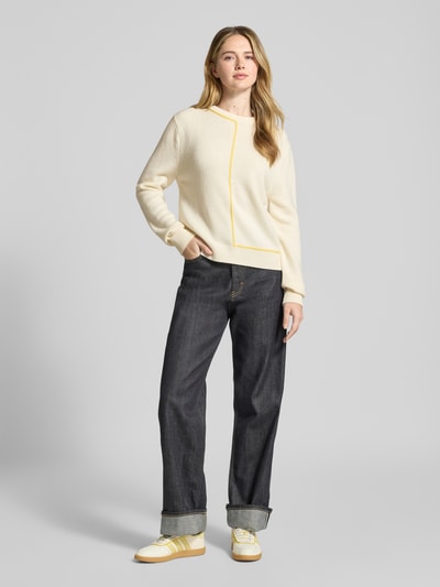 GUIDO MARIA KRETSCHMER WOMAN Relaxed fit Gebreide pullover Met wol Model 'JANIQUE' Offwhite - 1