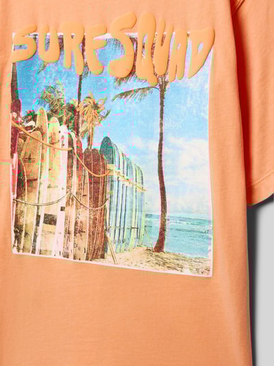 s.Oliver RED LABEL Regular Fit T-Shirt aus reiner Baumwolle Orange 2