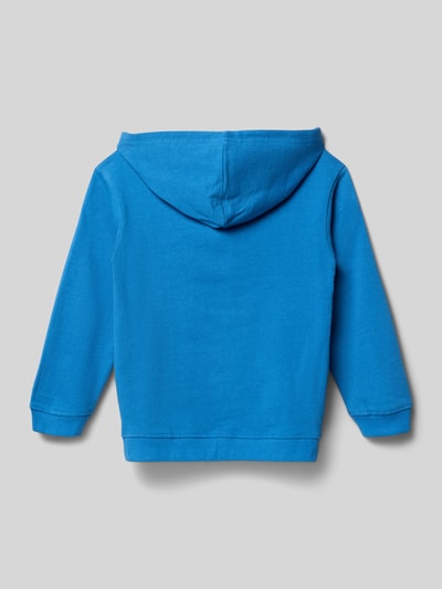 Produktfoto, Sweatjacke mit Kapuze und Motiv-Print von Blue Seven, czysta bawełna, krój regular fit, kaptur, zamek, kieszenie boczne, niebieska
