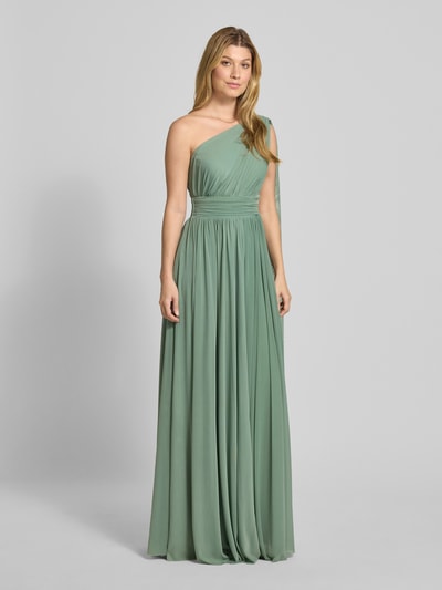 TROYDEN COLLECTION Abendkleid mit Schal und Taillenband Mint 1