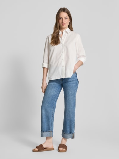 Stefanel Wide Leg Jeans im 5-Pocket-Design Modell 'TURN UP' Hellblau 1