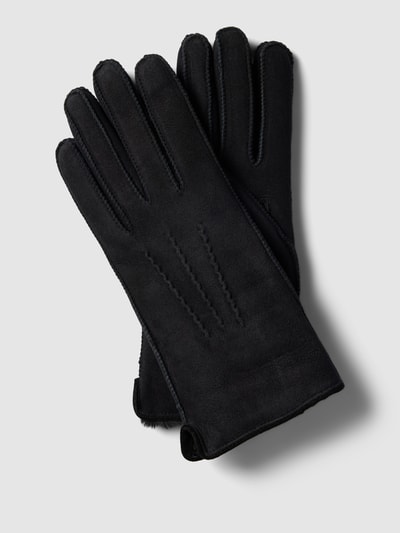 Weikert-Handschuhe Handschuhe mit Ziernähten Black 1