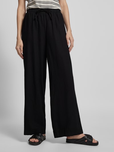 ICHI Wide leg linnen broek met bandplooien, model 'Lino'  - 3