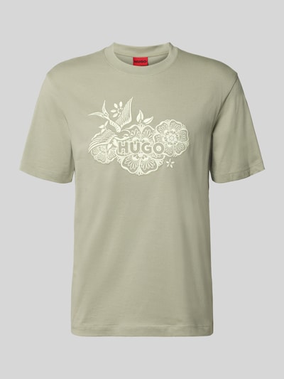 HUGO Regular Fit T-Shirt aus reiner Baumwolle Modell 'DANGEN' Mint 2