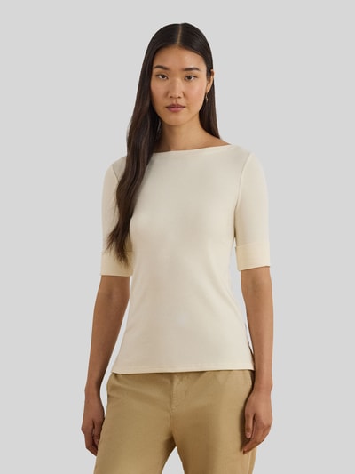Lauren Ralph Lauren Slim Fit T-Shirt aus reiner Baumwolle Ecru 4