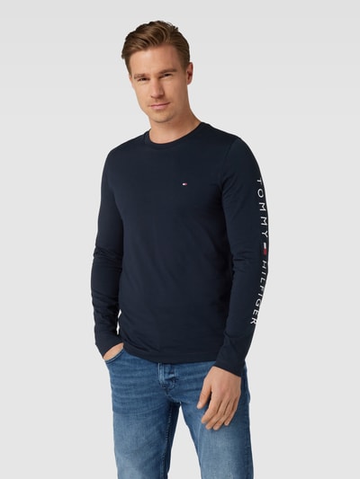 Tommy Hilfiger Shirt met lange mouwen en logostitching Marineblauw - 4