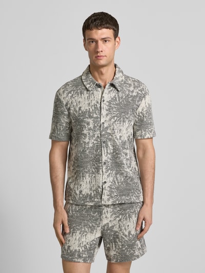 Samsøe Samsøe Regular fit vrijetijdsoverhemd met platte kraag, model 'KVIST' Middengrijs gemêleerd - 4