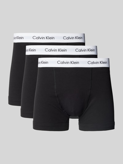 Calvin Klein Underwear Trunks mit Label-Bund im 3er-Pack Black 1