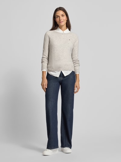 Tommy Hilfiger Regular fit gebreide pullover van een mix van wol en kasjmier Lichtgrijs - 1