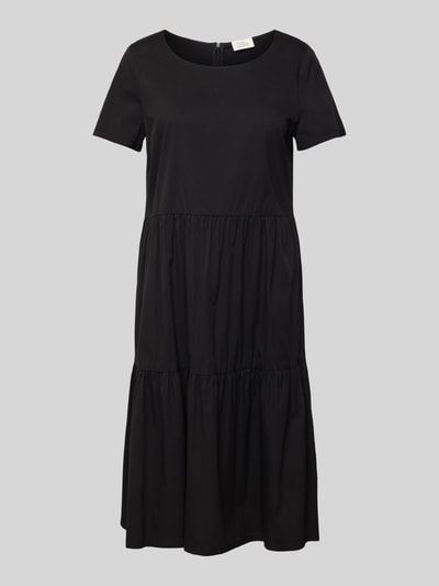 ROBE LÉGÈRE Knielange jurk in laagjeslook Zwart - 2