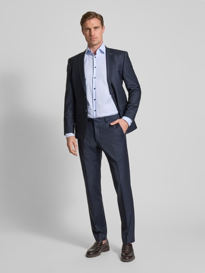 Christian Berg Men Regular Fit Business-Hemd aus reiner Baumwolle Bleu 1