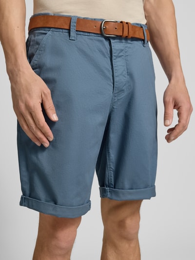 Redefined Rebel Regular Fit Chino-Shorts mit Gürtel Modell 'MIKE' Jeansblau 3