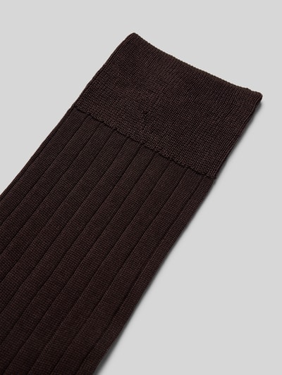 Falke Sokken met biologisch katoen, model 'MILANO' Middenbruin - 2