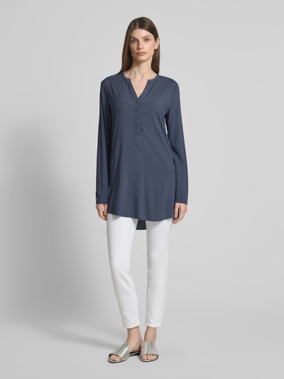 Christian Berg Woman Regular Fit Bluse mit Tunikakragen Dunkelgrau 1