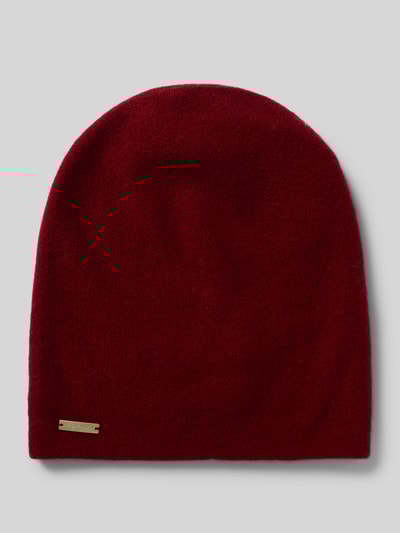 Seeberger Beanie van puur kasjmier Bordeaux - 1