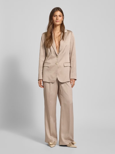 comma Blazer met reverskraag Taupe - 1