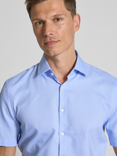Jake*s Slim Fit Kurzarmhemd mit Knopfleiste Bleu 3
