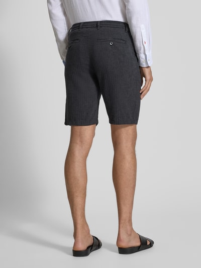 Lindbergh Regular Fit Bermudas aus Baumwoll-Leinen-Mix Black 5