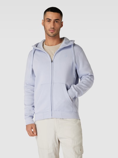 G-Star Raw Sweatjacke mit seitlichen Eingrifftaschen Modell 'Premium' Hellblau 4