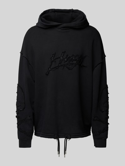 HUGO Hoodie met labelopschrift, model 'Daskuldy' Zwart - 2