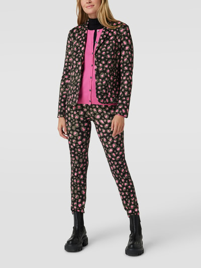 Marc Cain Blazer met all-over motief Zwart - 1