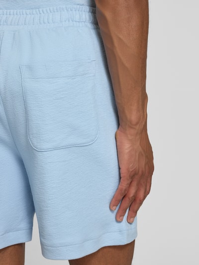 Lacoste Regular Fit Sweatshorts aus reiner Baumwolle Hellblau 3