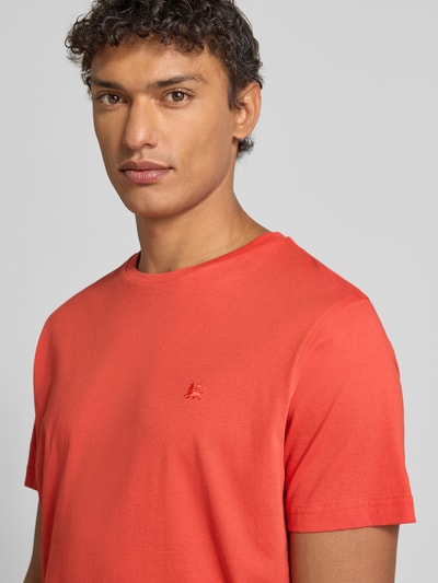 LERROS T-Shirt mit Label-Stitching Dunkelorange 3