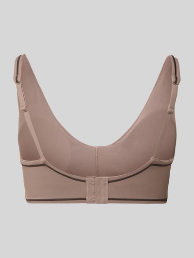 Fabletics Slim Fit Sport BH mit Logo-Detail Modell 'PURELUXE' Taupe 3