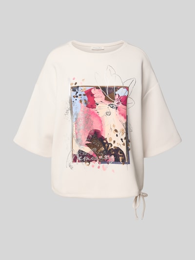 Christian Berg Woman Bluza z rękawem o dł. 1/2 i tunelem Écru 2