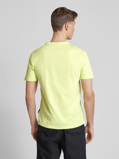 Napapijri T-Shirt mit Rundhalsausschnitt Modell 'SALIS' Neon Gelb 5