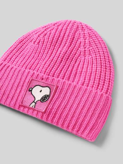 Codello Beanie mit breitem Umschlag Pink 2