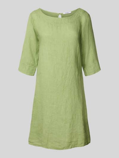 ZABAIONE Knielange jurk van puur linnen Lichtgroen - 2