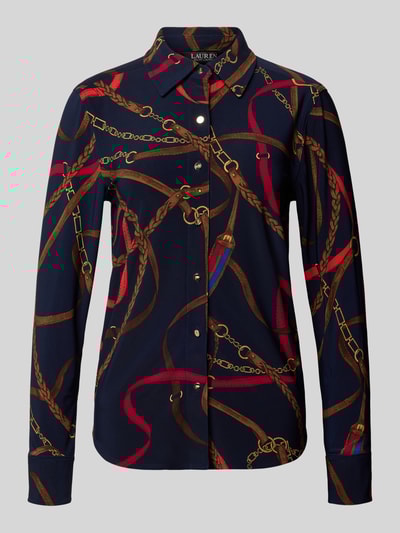 Lauren Ralph Lauren Regular Fit Bluse im Allover-Look Modell 'DAQUANE' Marine 2