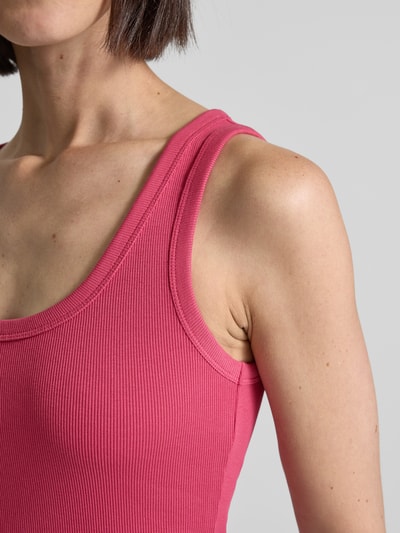 Marc O'Polo Slim fit tanktop van katoenmix Felroze - 3