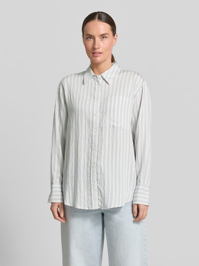 COMMA Relaxed Fit Bluse aus Viskose-Mix Bleu 4