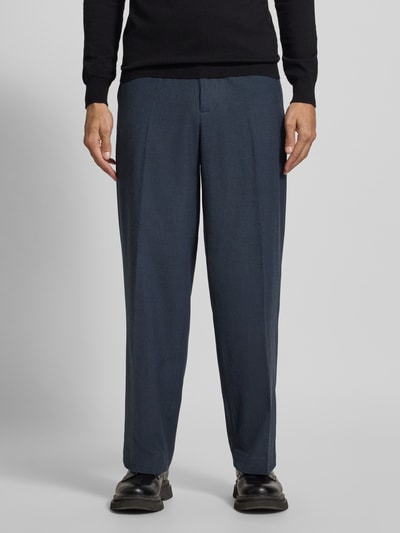 Scotch & Soda Straight Fit Stoffhose mit Bügelfalten Dunkelblau 4