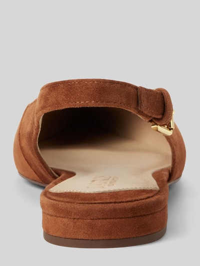 Lauren Ralph Lauren Balerina z naturalnej skóry welurowej Camel 4
