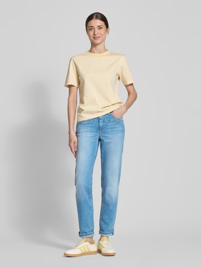Cambio Slim Fit Jeans mit Paspeltaschen Modell 'PEARLIE' Hellblau 1