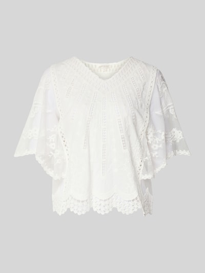 Apricot Blusenshirt aus Spitze Ecru 2