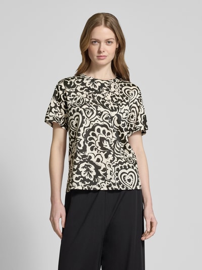 Weekend Max Mara T-shirt z okrągłym dekoltem model ‘CADINE’ Czarny 4