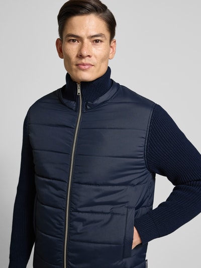 Marc O'Polo Regular fit gewatteerd jack van materiaalmix Marineblauw - 3