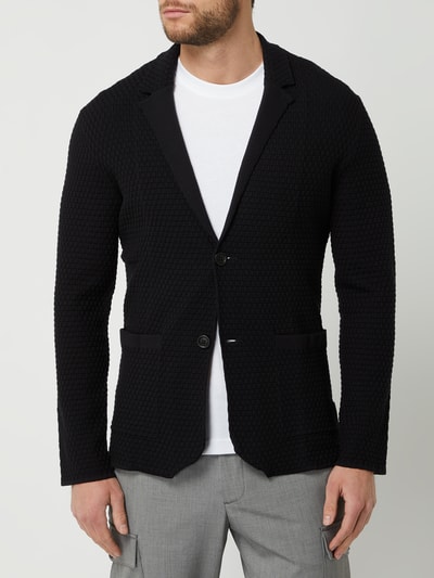 ARMANI EXCHANGE Stricksakko mit Waffelstruktur  Black 4